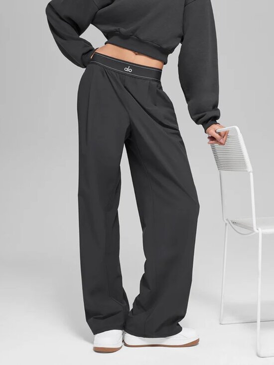 ALO Yoga Pants - 🎯 Women's ALO Yoga Dark Grey Suit Trousers 30-inch Inner Seam Length